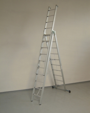 Scala a sfilo in alluminio con fune a 2 o 3 elementi